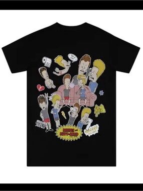 Beavis And Butthead Graphic Black T Men’s XL